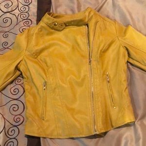 Faux leather jacket women’s size SMALL.